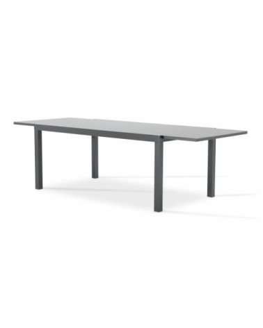 Table de jardin en aluminium gris anthracite 260/180×100 cm