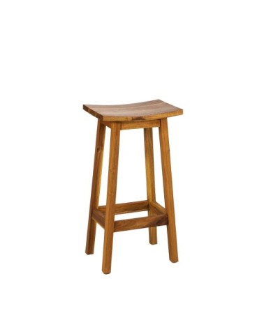 Tabouret de bar 77cm en acacia naturel