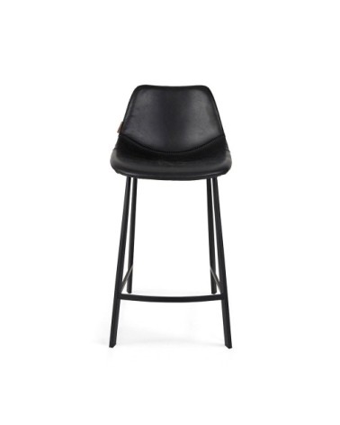 Lot de 2 tabourets de bar vintage 65cm noir
