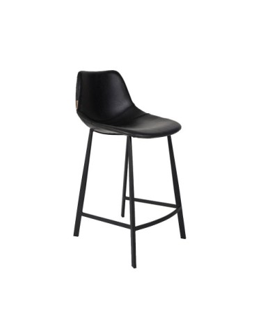 Lot de 2 tabourets de bar vintage 65cm noir