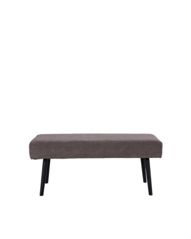 Banc en velours côtelé L100cm taupe