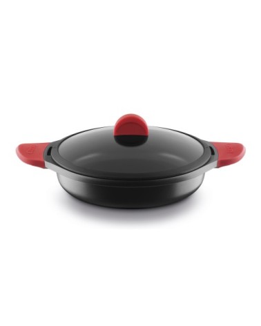 Mijoteuse 40cm antiadhésif, fonte dalu, couvercle et anses, tous feux