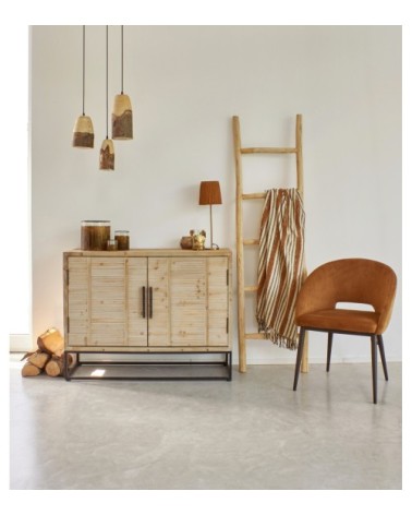 Chaise en velours gris anthracite