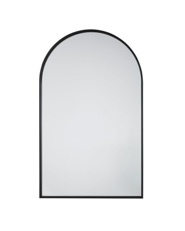 Grand miroir arche en aluminium noir, 110x180 cm