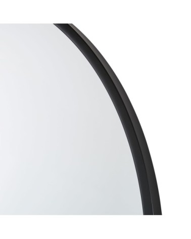 Grand miroir arche en aluminium noir, 110x180 cm