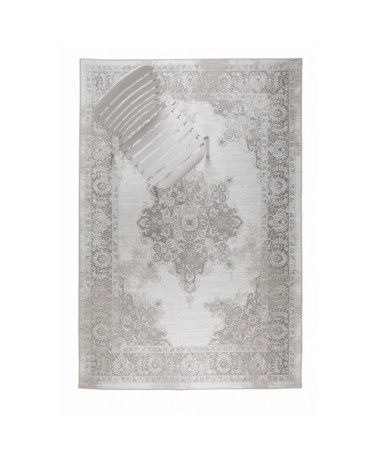 Tapis design indoor  et  outdoor beige et blanc beige 170x240 cm