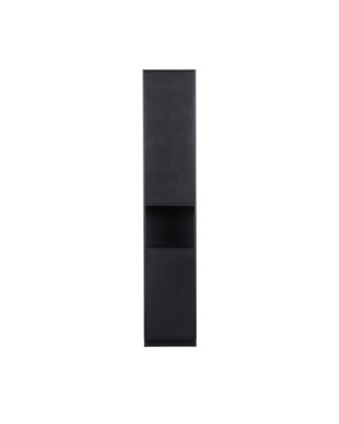 Colonne de rangement en bois massif de pin L40cm noir