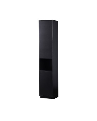 Colonne de rangement en bois massif de pin L40cm noir