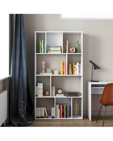 Bibliothèque effet bois blanc
