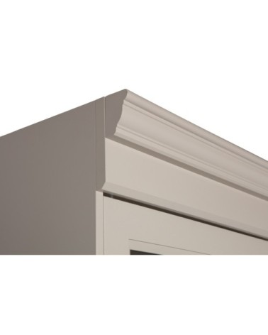 Vitrine 2 portes en bois beige