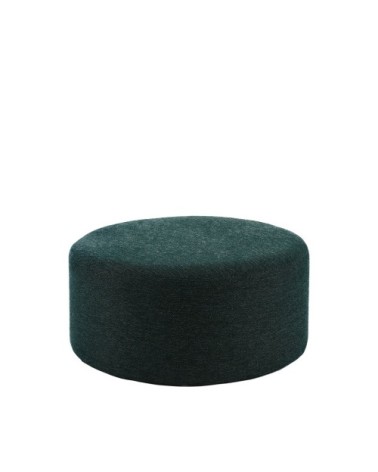 Pouf en velours D80cm vert