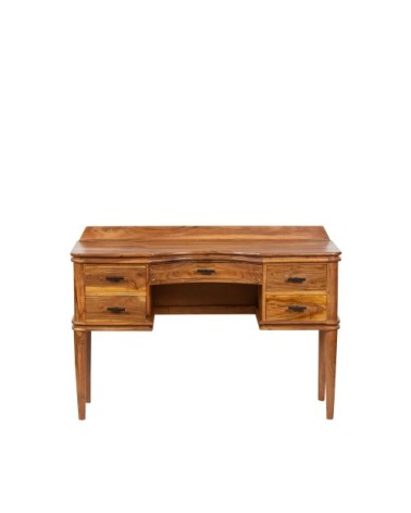 Coiffeuse 5 tiroirs en bois marron