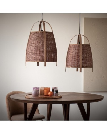 Suspension en bambou D61cm rouille