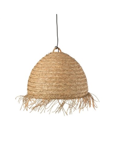 Suspension boule en rotin naturel