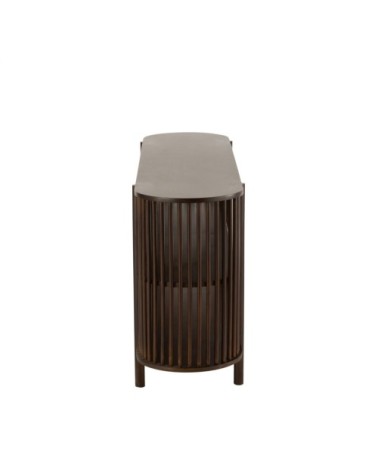 Console design avec étagère en bois de manguier