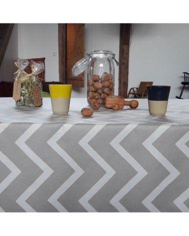 Nappe enduite carrée 160 x 160 cm blanc