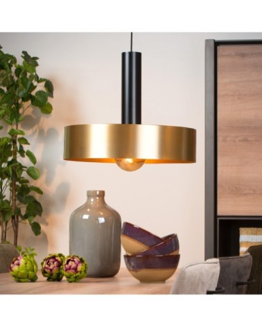 Suspension en métal doré