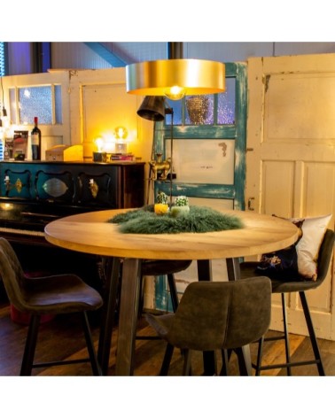 Suspension en métal doré