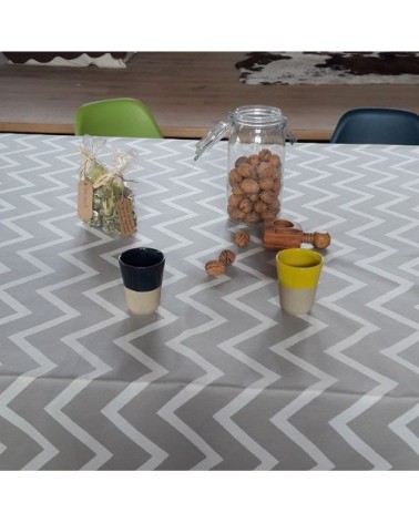 Nappe enduite carrée 160 x 160 cm blanc