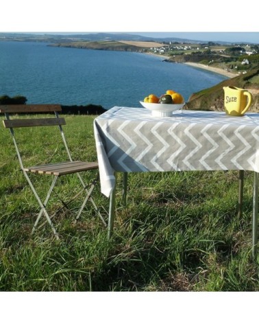 Nappe enduite carrée 160 x 160 cm blanc