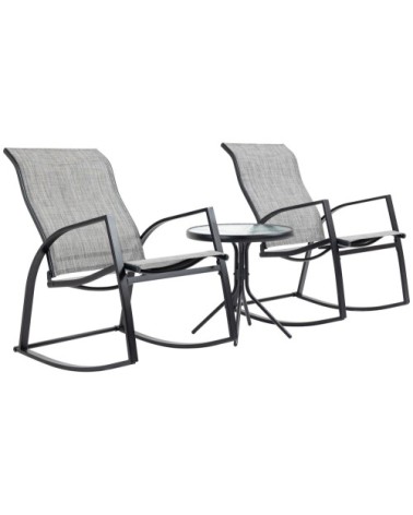 Ensemble de jardin à bascule 2 places 3 pièces