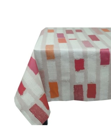 Nappe enduite carrée 120 x 120 cm rouge