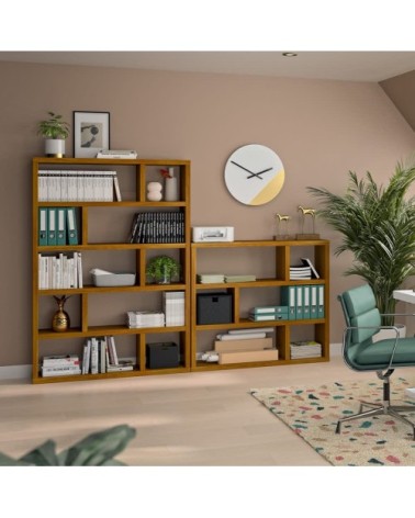 Bibliothèque effet bois mukali