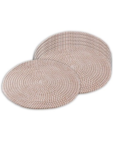 Set de table rond en jute (lot de 6)