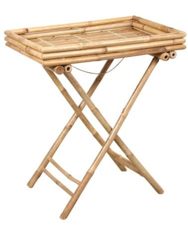Plateau sur pied en bambou