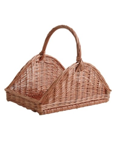 Panier à bûches en osier buff