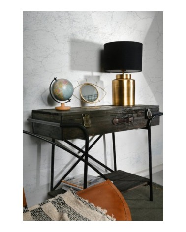 Lampe en métal et coton