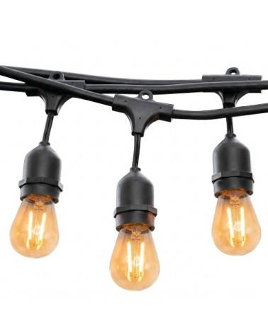 Guirlande lumineuse e27 pvc noir 6m
