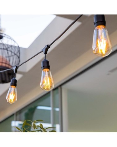 Guirlande lumineuse e27 pvc noir 6m