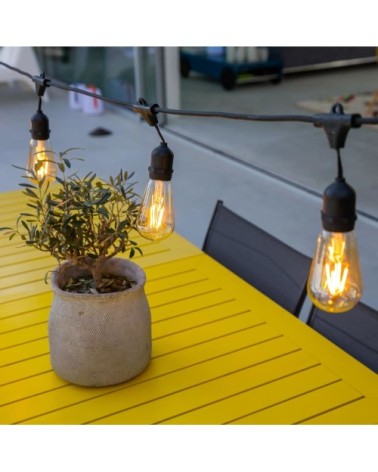 Guirlande lumineuse e27 pvc noir 6m