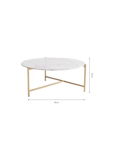 Table métallisée en marbre et fer blanc.