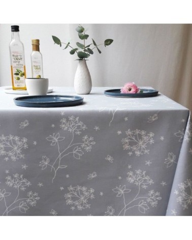 Nappe enduite rectangle 160 x 200 cm gris