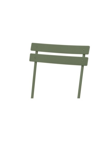 Chaise jardin pliable métal vert bistrot 48x42x80cm