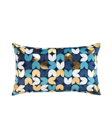 Housse de coussin effet velours or 30x50cm