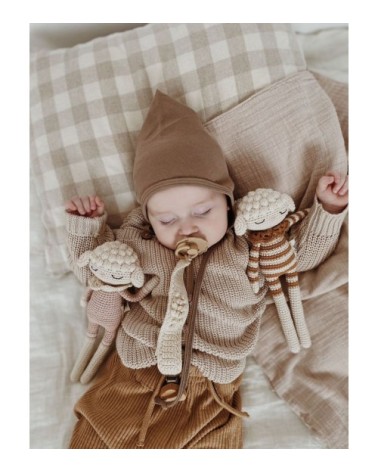 Attache-sucette en crochet  Vanille