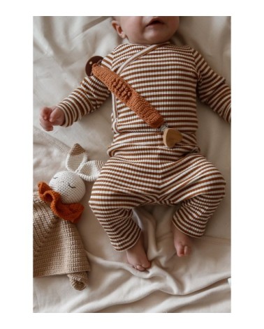 Attache-sucette en crochet  Brique