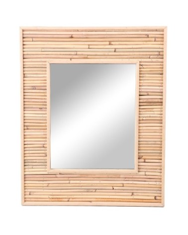Miroir rotin et bambou 45x55cm