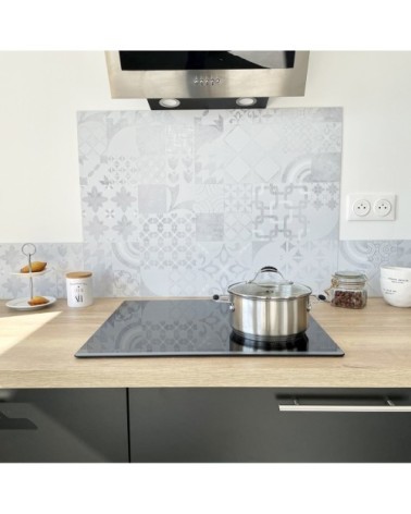 Crédence cuisine Fond de hotte ALU : L 90cm x H 70cm