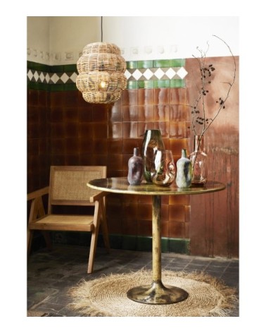 Lampe suspension ronde en bambou