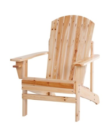 Fauteuil de jardin porte-gobelet intégré bois de sapin traité