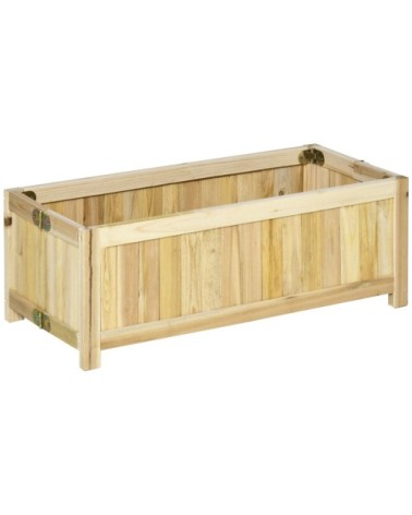 Jardinière sur pied pliable corps aspect lattes bois sapin pré-huilé