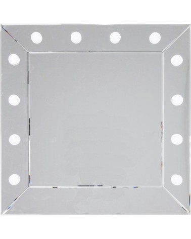 Miroir carré 12 lumières 81x81