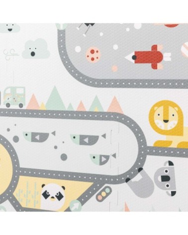 Tapis de jeu pour enfants en vinyle gris