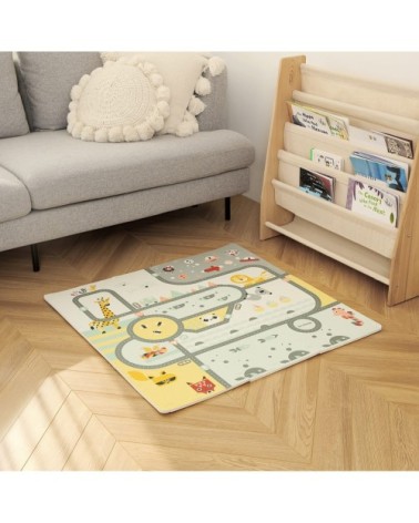 Tapis de jeu pour enfants en vinyle gris