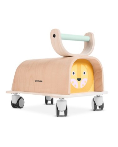 Trottoir pour bébé en bois naturel jaune