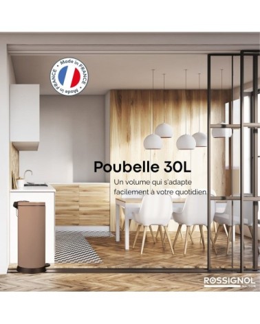 Poubelle de cuisine à pédale 30l fabriqué en france